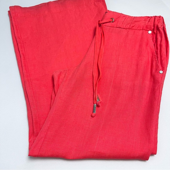 MARCIANO Leauca Drawstring Flare Linen Beach Trouser - Picture 3 of 14